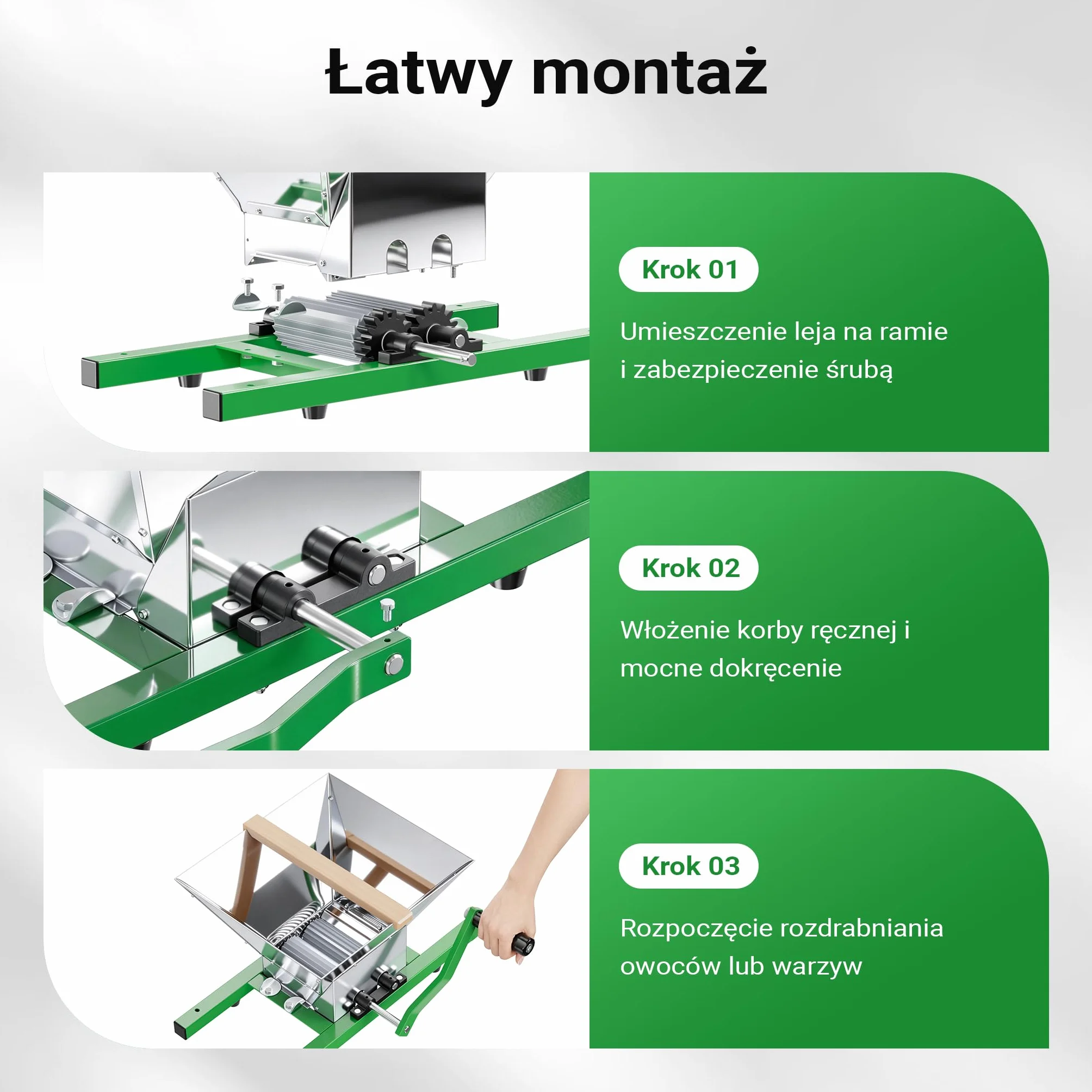 Wiltec Młynek z 7 litrowym zbiornikiem, rozdrabniarka do winogron z korbką, kruszarka do miękkich owoców np. winogron i jagód