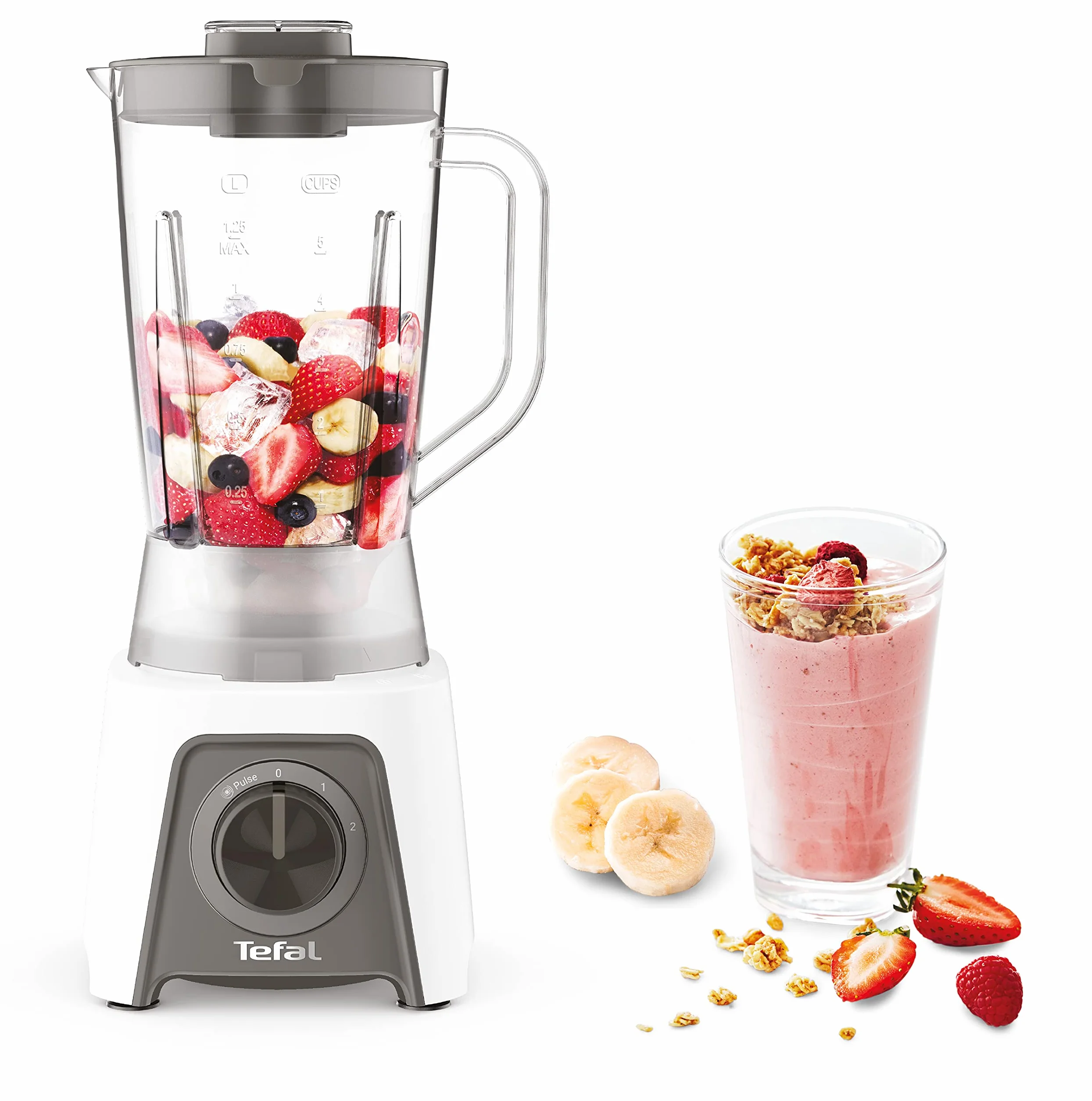 Tefal Blendeo Blender Kielichowy, Biały/Szary, 1.5 l