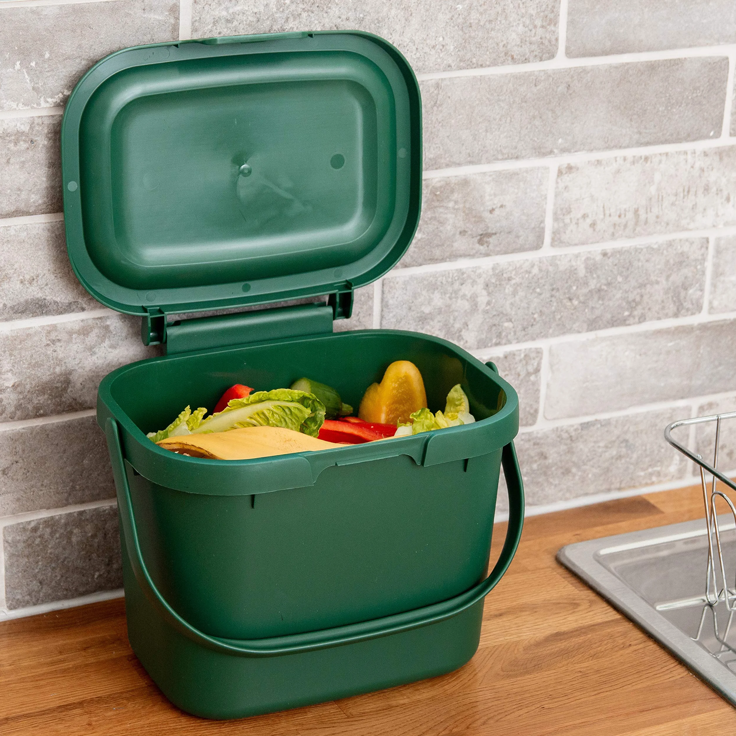 Addis Everyday Kitchen pojemnik na kompost 4,5 l plastikowy szałwiowy