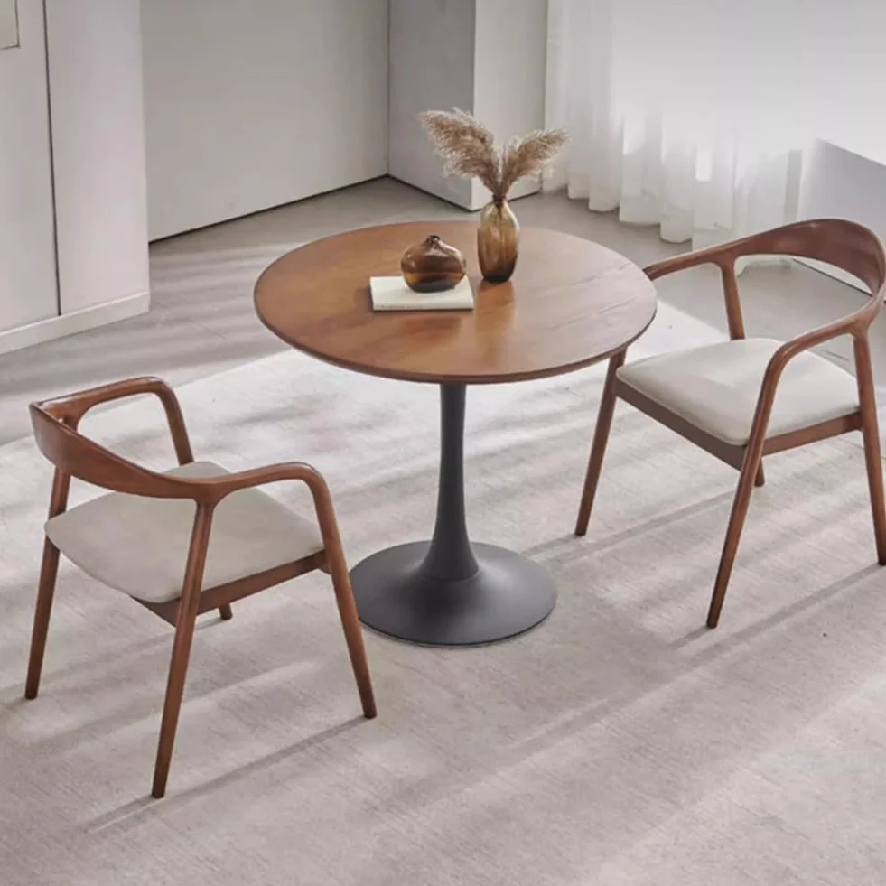 Nowoczesny okrągły stół jadalny 70 cm płyta MDF dla 4 6 osób małe meble kuchenne do wypoczynku i salonu współczesny design dla dużej rodziny jadalni