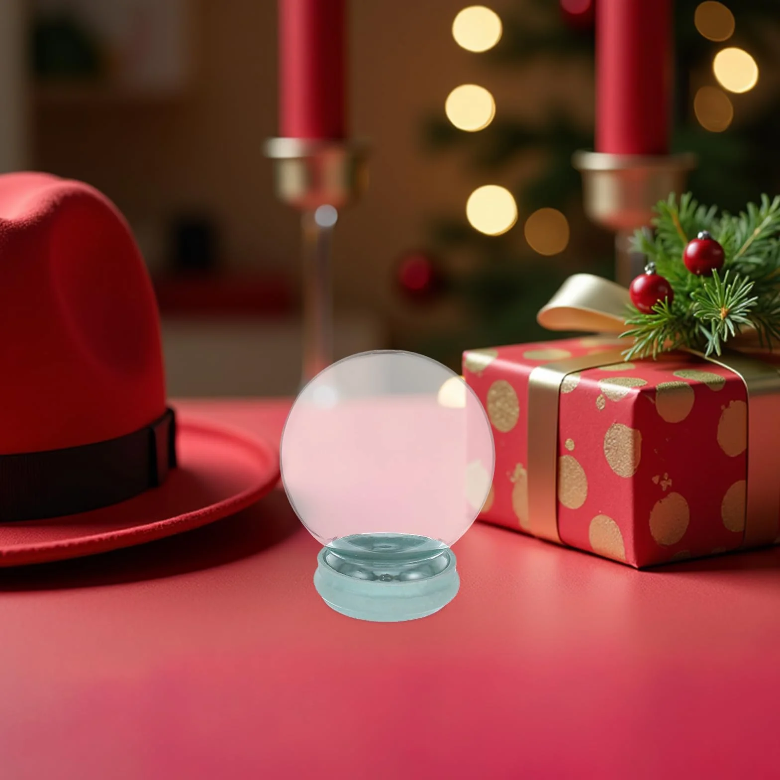 MAGICLULU Szklana kula śnieżna DIY: Zbuduj własną pustą kulę śnieżną do rękodzieła, dekoracji na przyjęcia świąteczne i weselne. Łatwy montaż - Terraria DIY