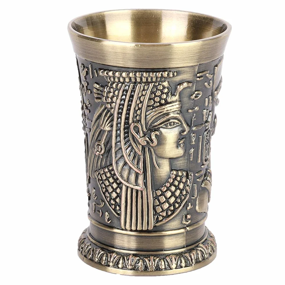 Nikou Kubek do wina vintage metalowy kieliszek zielony