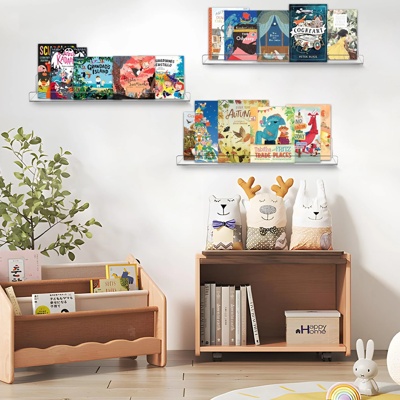 AMEITECH Przezroczyste akrylowe półki ścienne, 10 sztuk, akrylowe regały, organizer ścienny i do przechowywania przedmiotów kolekcjonerskich, figurek, samochodzików, perfum, regał na książki dla