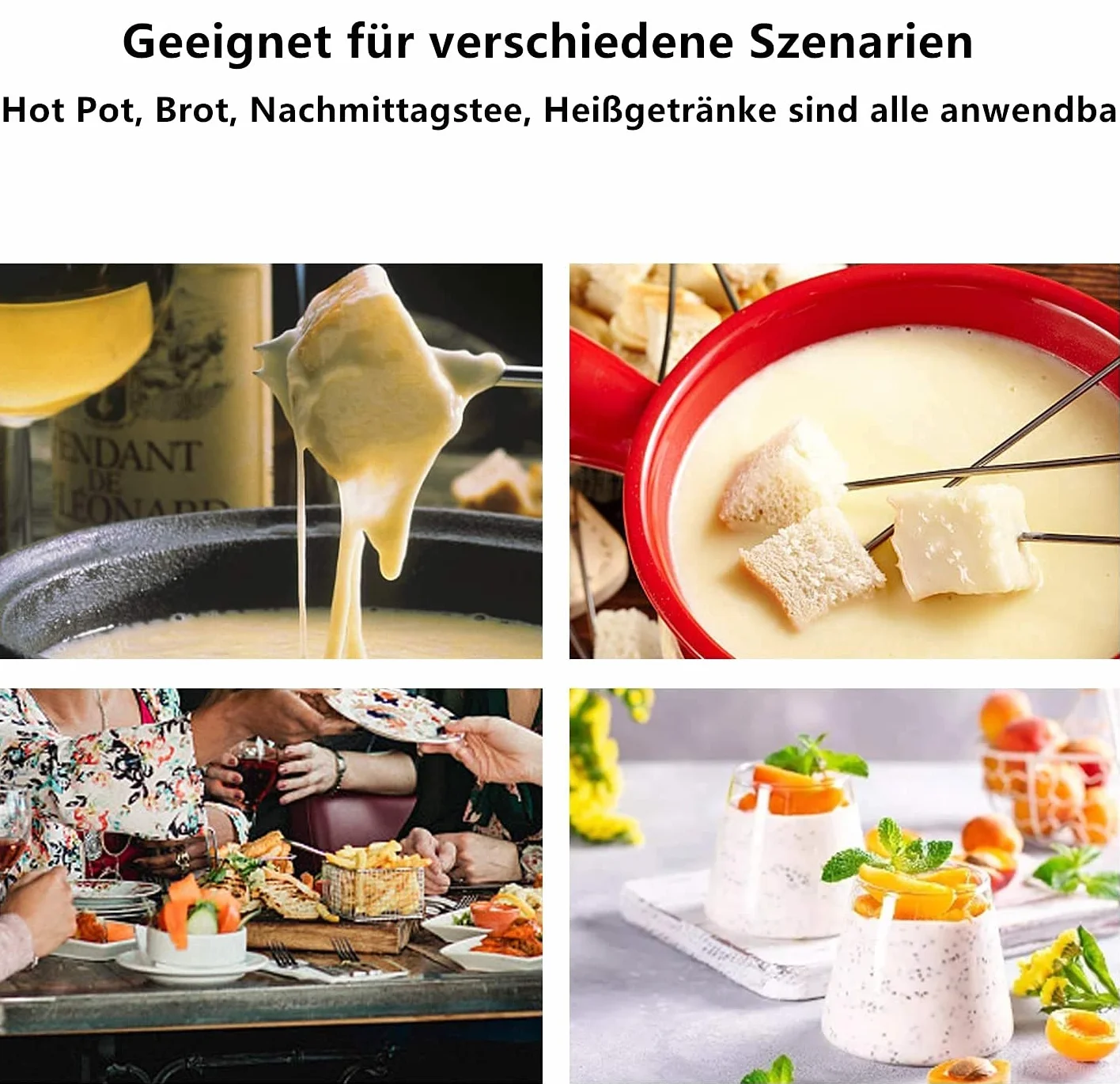 Voarge Widelce do fondue ze stali nierdzewnej, 18 sztuk, 24 cm, szpikulce do fondue, widelce z uchwytem ze stali nierdzewnej, z uchwytem odpornym na wysokie temperatury