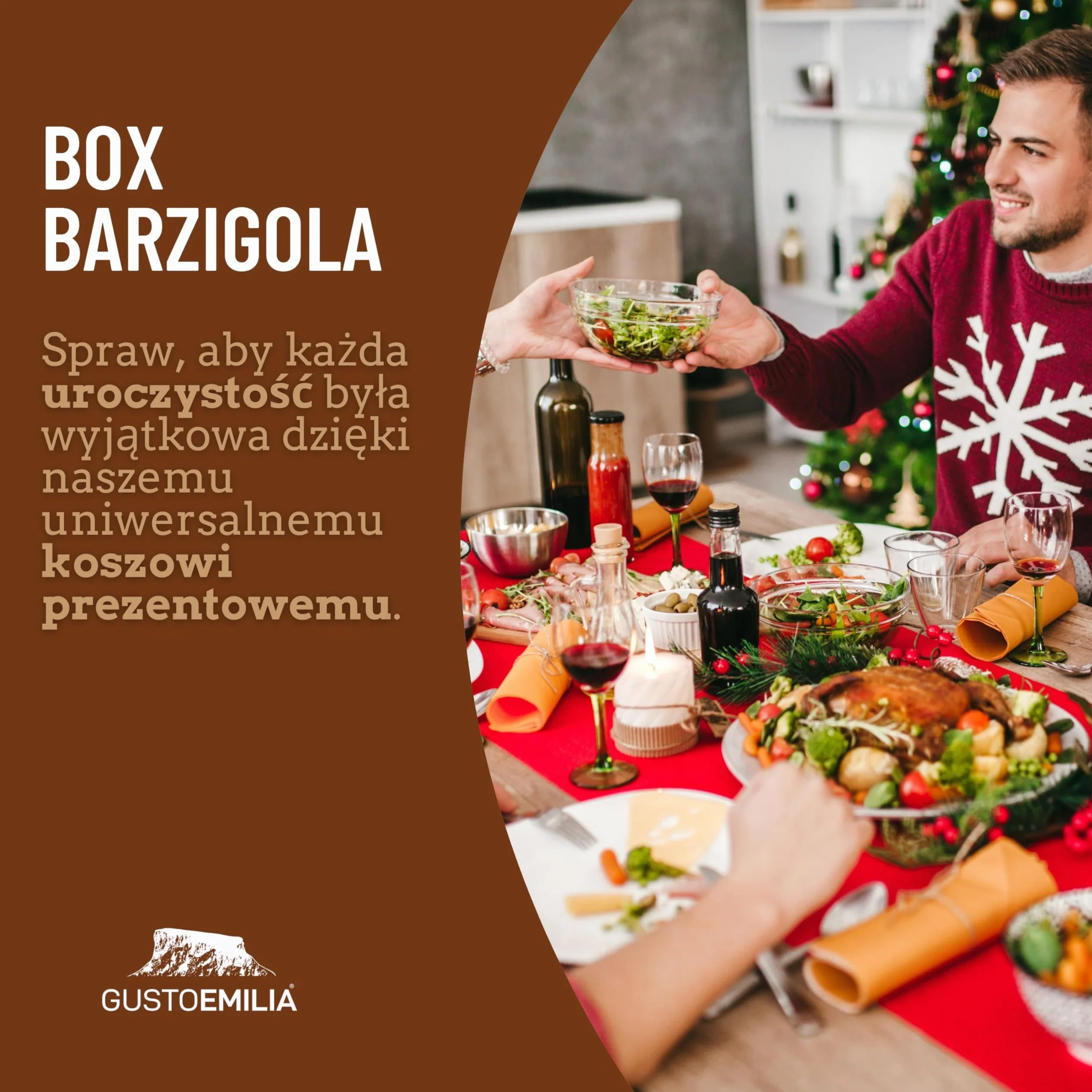 GUSTOEMILIA - Koszyczek Wielkanocny z typowymi produktami emilijskimi - Idealny Pakiet z Parmigiano Reggiano, Miodem, Octem Balsamicznym i Dodatkami - Pudełko Barzigola