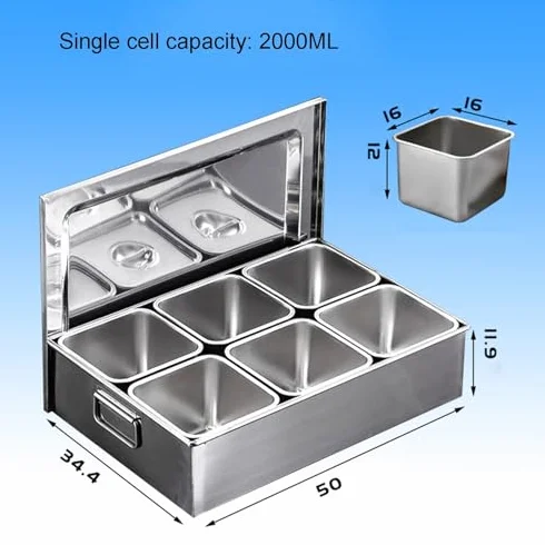 Zestaw stojaków na przyprawy do kuchni, dozownik pojemników na przyprawy i owoce, ze stali nierdzewnej, wiele przegródek
