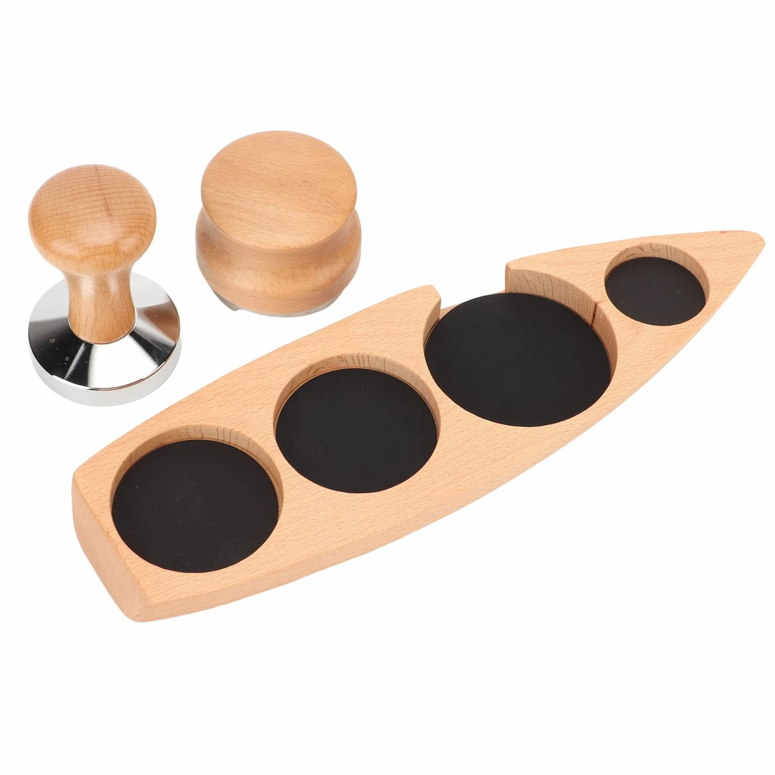 Dystrybutor Ubijaka do Kawy Zestaw Uchwytów Dystrybutora Kawy Mielonej Młotek do Kawy Espresso Stacja Ubijania Filtr do Kawy Uchwyt Sabotażu Organizacja dla(Do podstawy 58 mm, sabotażu 58 mm,)