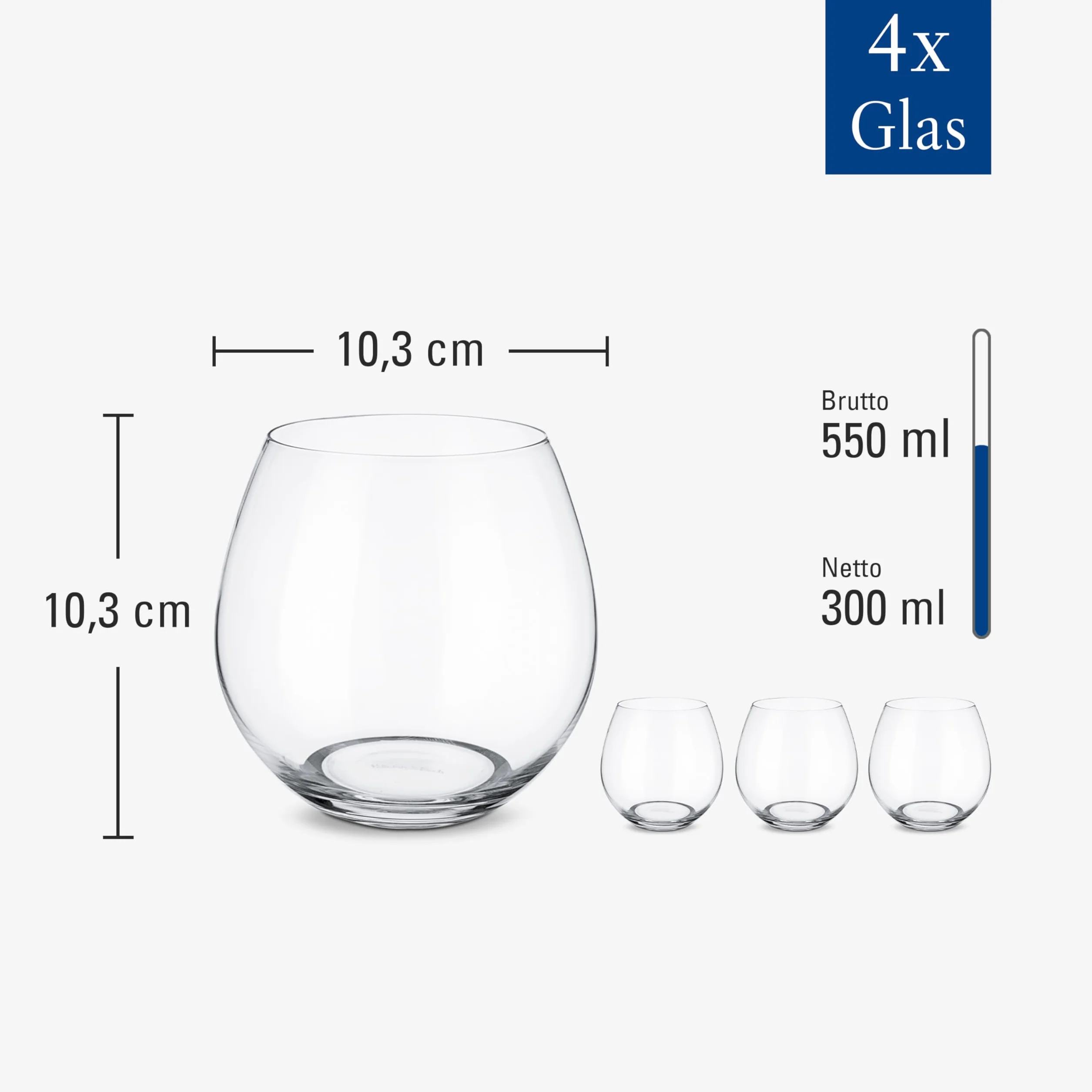 Villeroy & Boch 11-3658-7894 Entrée Szklanka do wody, kryształowa, 570 mm, przezroczysta