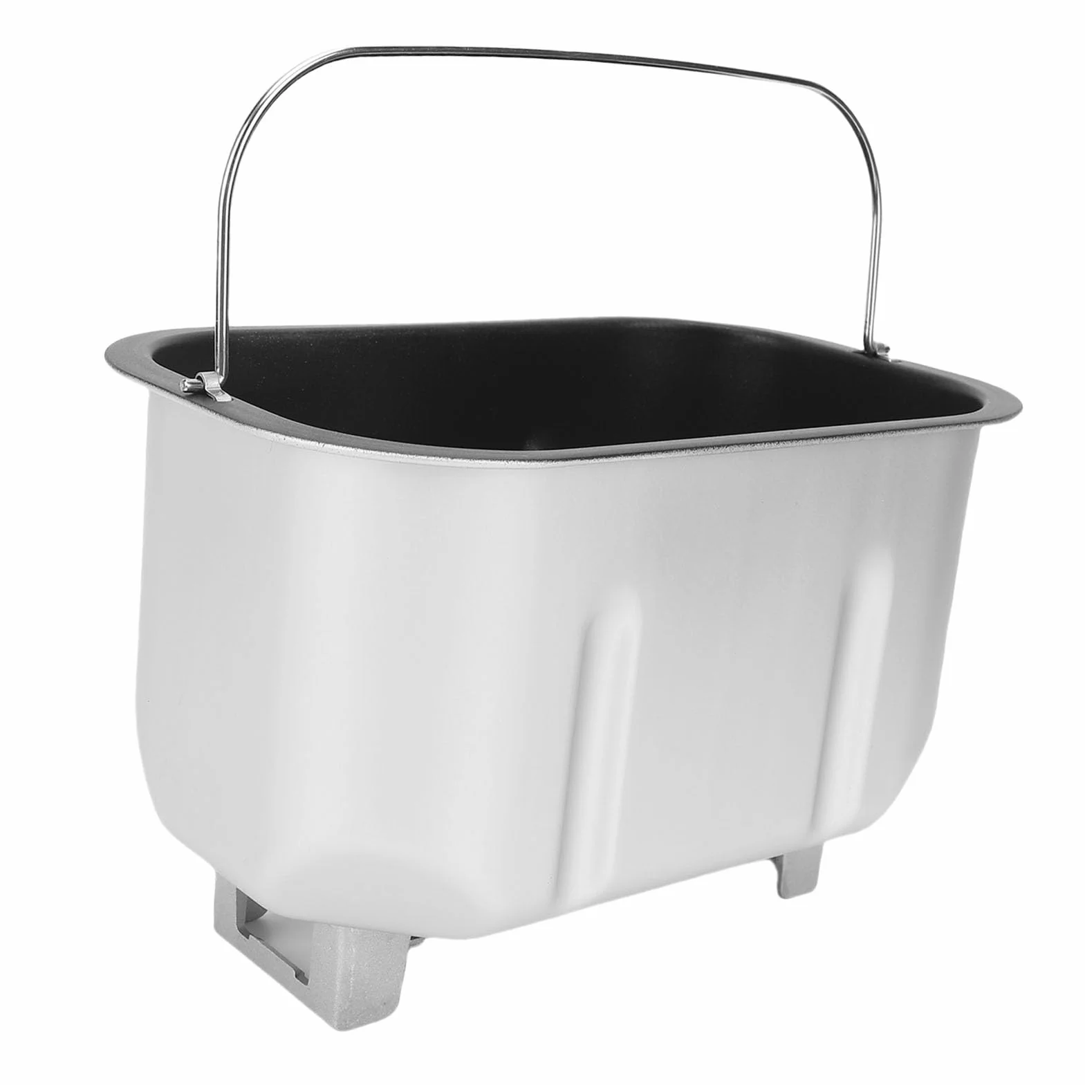 Wiadro do Pieczenia Chleba ze Stali Nierdzewnej, Talerz do Chleba z powłoką zapobiegającą Przywieraniu z 2 łopatkami Ugniatania, Wymienne Wiadro Mieszania Użytku Domowego i Komercyjnego