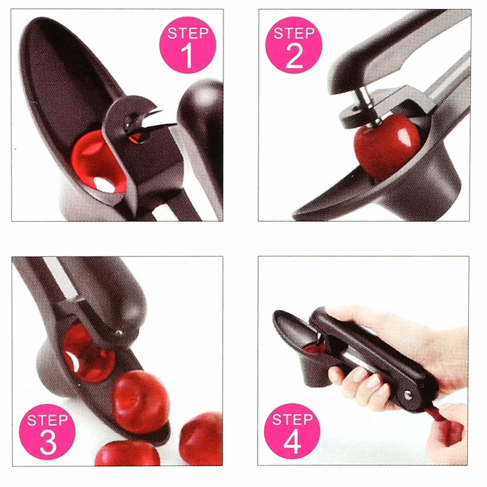 Drylownica do oliwek z wiśni – Pitter Remover Olive Corer Usuń Pit Nasiona Gadżety Stoner, kolor czarny