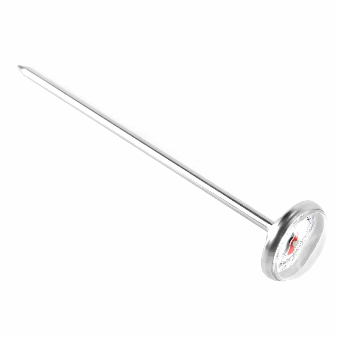 Termometr do kawy i mleka do pomiaru temperatury mleka, kawy, pieczenia, herbaty i żywności - sonda ze stali nierdzewnej z wyświetlaczem LCD, od -10 do 110°C/od 0 do 220°C