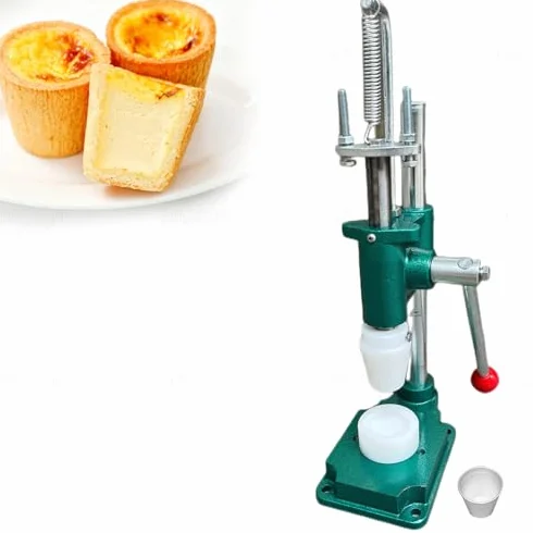 Ręczne narzędzie do wyciskania tarty jajecznej, nieprzywierająca forma do ciasta żeliwnego do tartaletki, muszli do ciasta, ciasteczek, kubków na pudding - wytrzymała podstawa i uchwyt dźwigniowy do