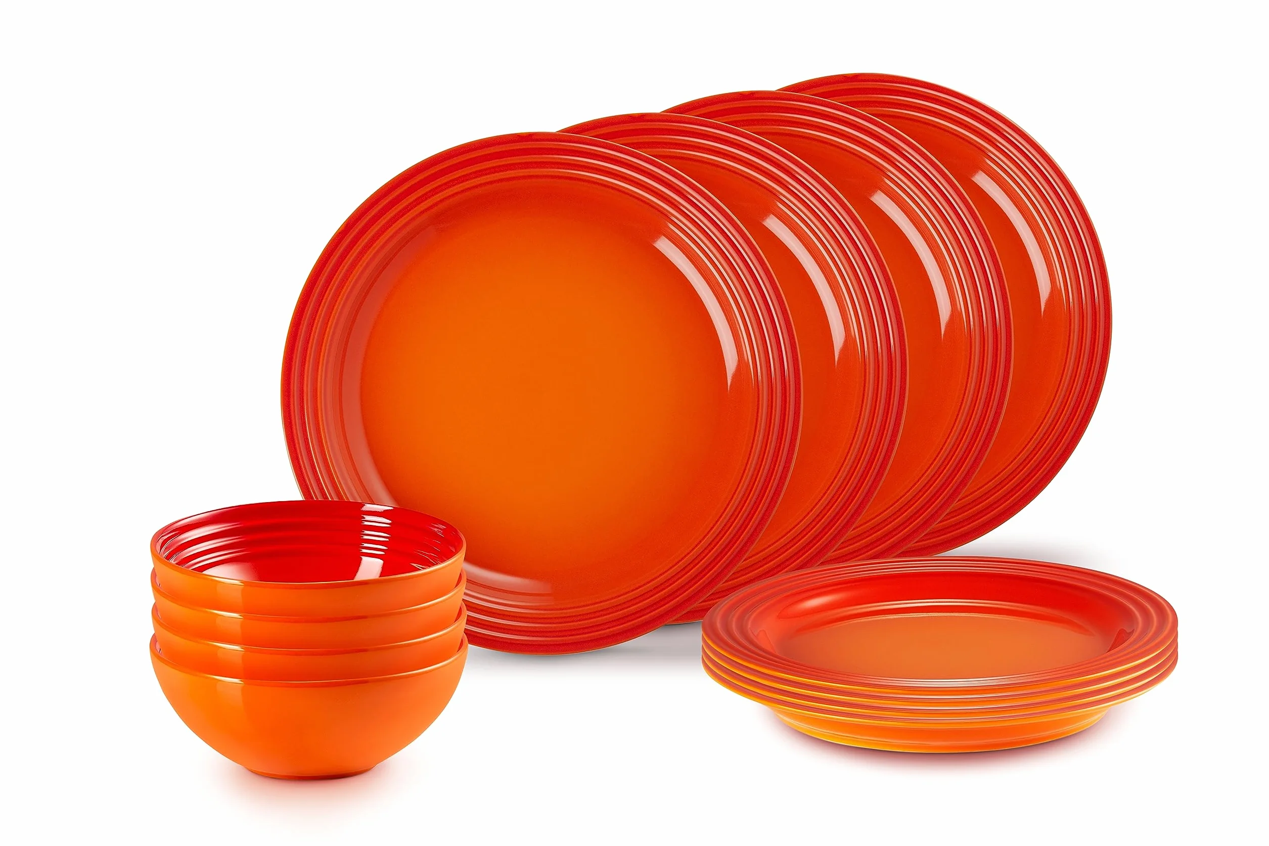 Le Creuset 12-częściowy Zestaw Obiadowy, Płomienny, 79351000907081