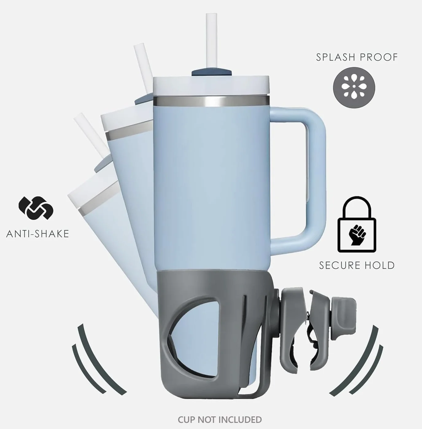 Nowy wózek Stanley uchwyt na kubek do Stanley Quencher H2.0 (modele 30 i 1,134.0 g), nadaje się również do Stanley IceFlow (modele 20 i 850.5 g)