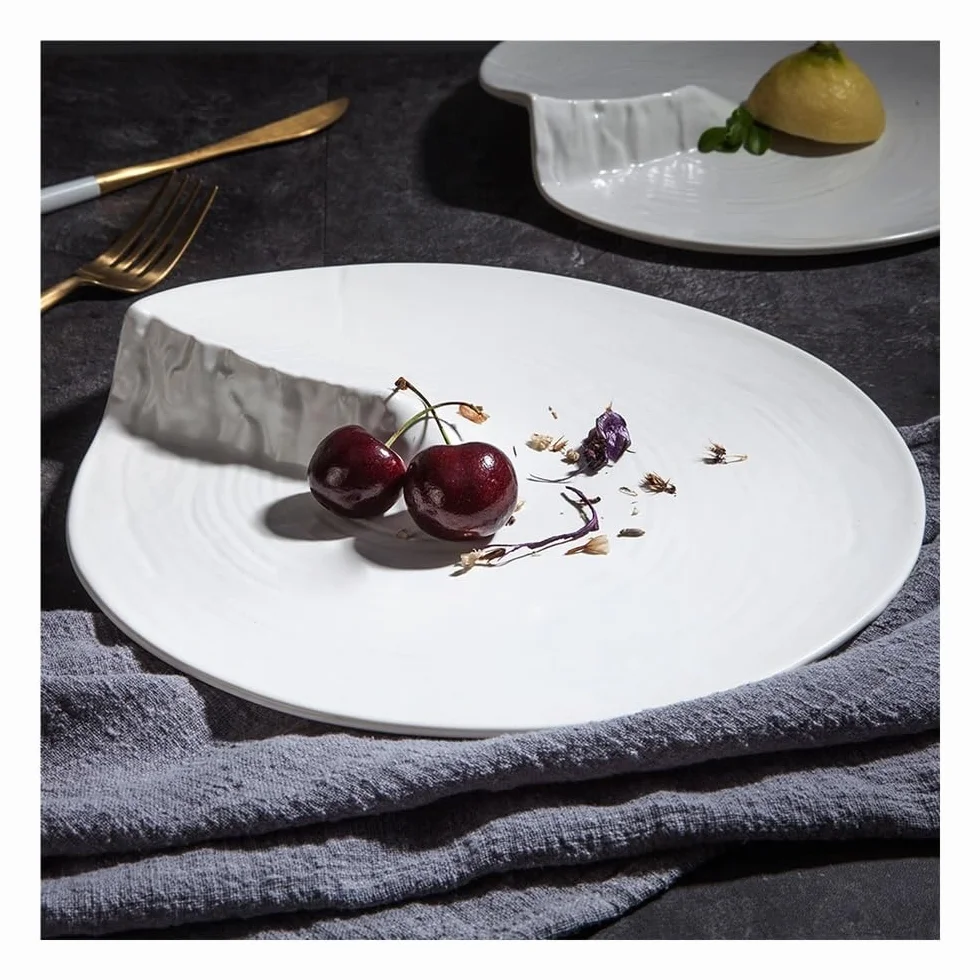 Talerze obiadowe, Japoński ceramiczny talerz obiadowy do steków, zastawy stołowej dla hoteli i restauracji Zestaw obiadowy(Black)