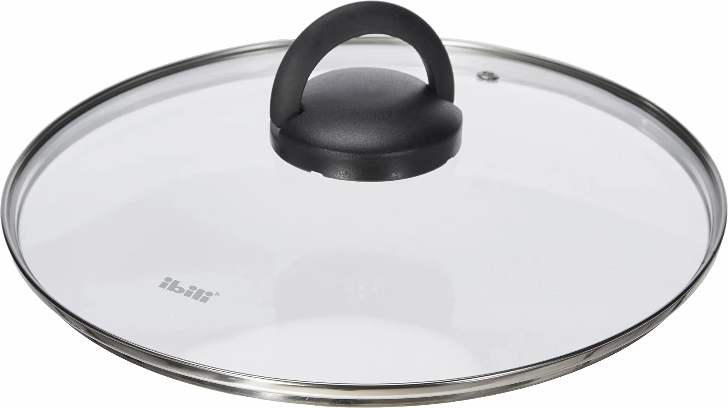 Ibili 970926 pokrywa z składanym uchwytem do noszenia, szkło, przezroczysta, 26 cm