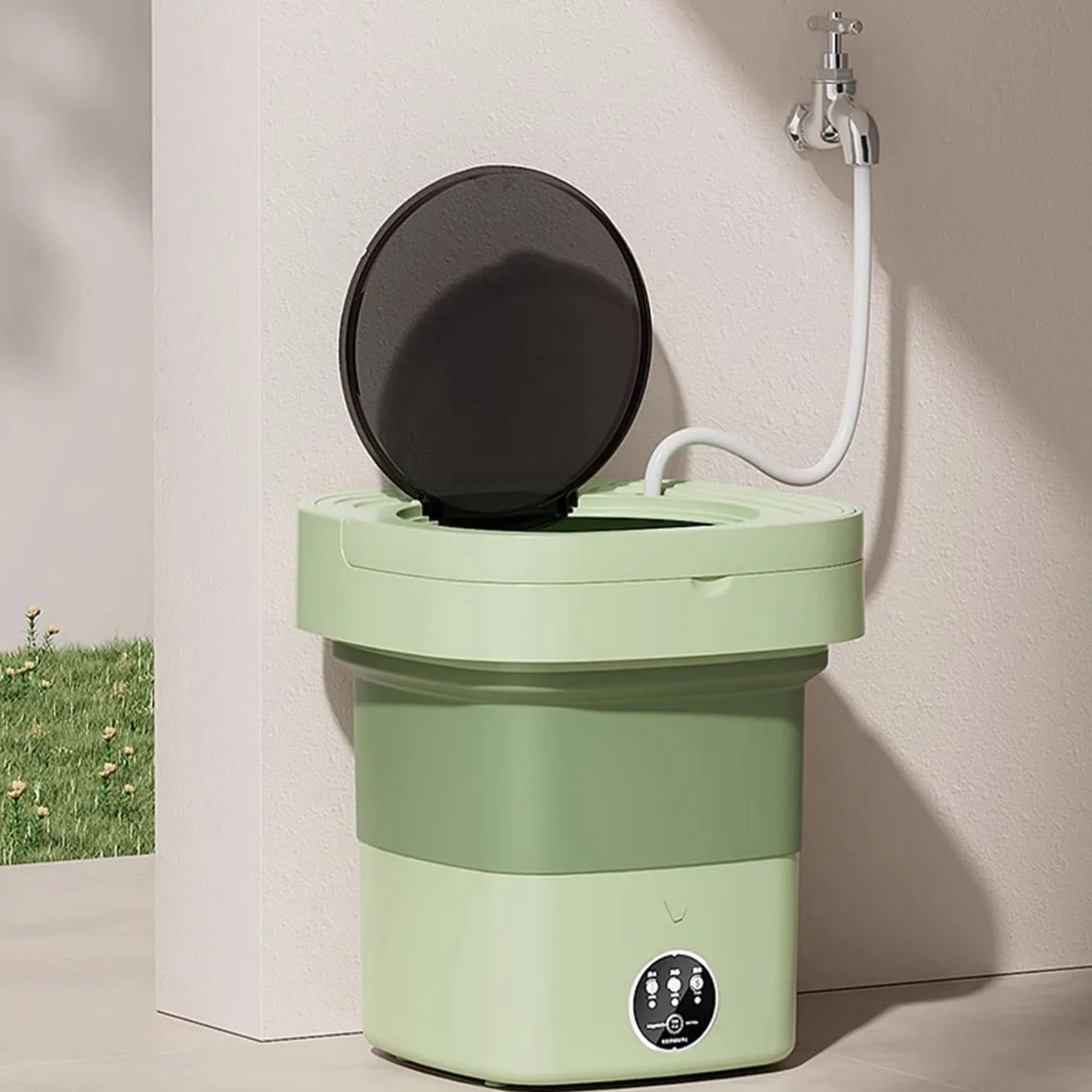 Przenośna Mini Pralka, Mała Podkładka Podróżna, Pojemność 15 L, Zestaw Cykli Prania I Opróżniania, Składana Pralka Do Ubrań(15L/3.96GAL)