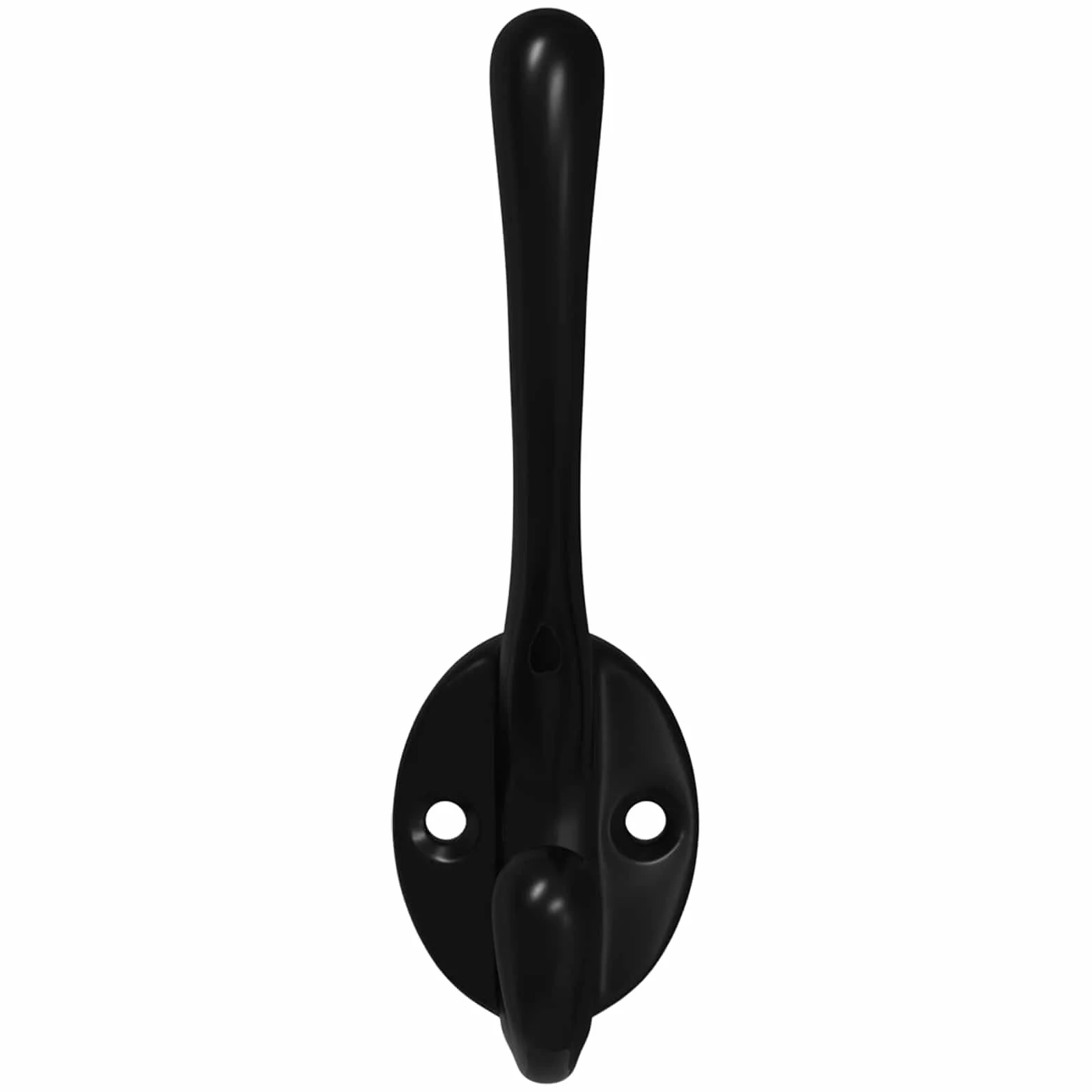 Wieszaki na ubrania ze stopu cynku, czarne, 346 sztuk, 102 x 29 x 47 mm, kompaktowe, wytrzymałe, do montażu i renowacji w biurze i przy wejściu