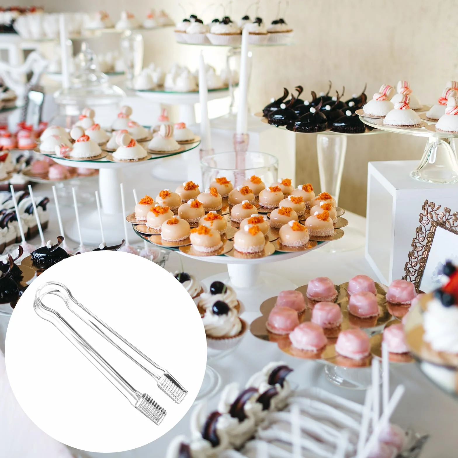 8 sztuk szczypiec z tworzywa sztucznego, małe szczypce do kostek lodu, szczypce kuchenne, szczypce do cukru, cukierków, słodycze, małe szczypce do serwowania żywności, sałatek, słodyczy, na imprezę