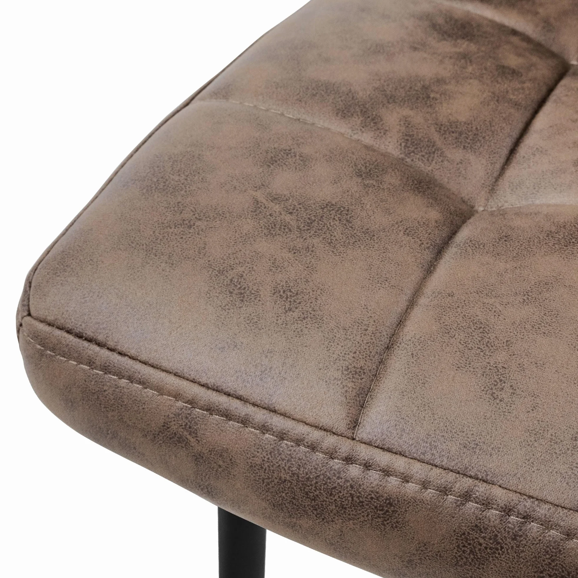 ML-Design Zestaw 4 krzeseł w kolorze brązowym z tapicerowanym siedziskiem z ekoskóry, metalowymi nogami, ergonomicznym kształtem do jadalni i salonu