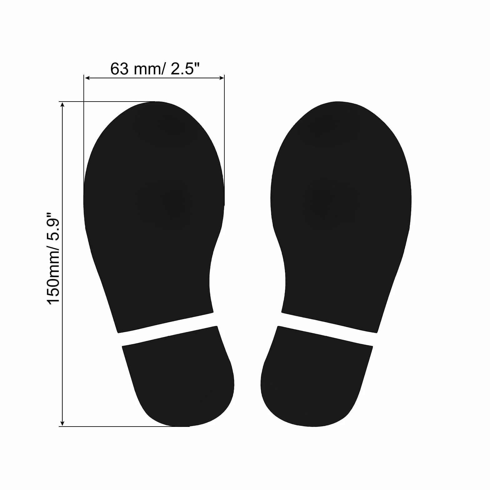 PATIKIL 15 x 6 cm, naklejki podłogowe, 8 par butów PCW, odcisk stopy, ściany, schody, naklejka do dekoracji domu, klasy, czarne