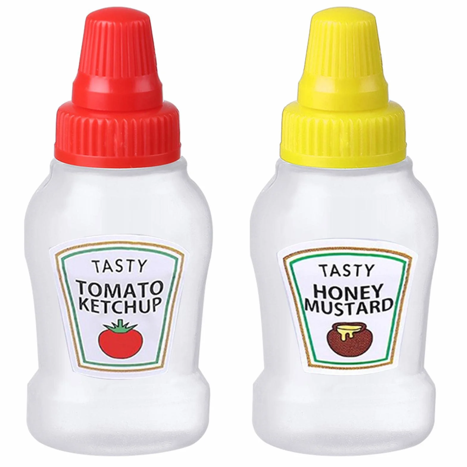 2 butelki do keczupu pomidorowego 25 ml wyciskane butelki sos puste butelki do wyciskania wielokrotnego nape?niania ketchup miód pojemniki sa?atk? butelki przeno?ne s?oiki sos pude?ko