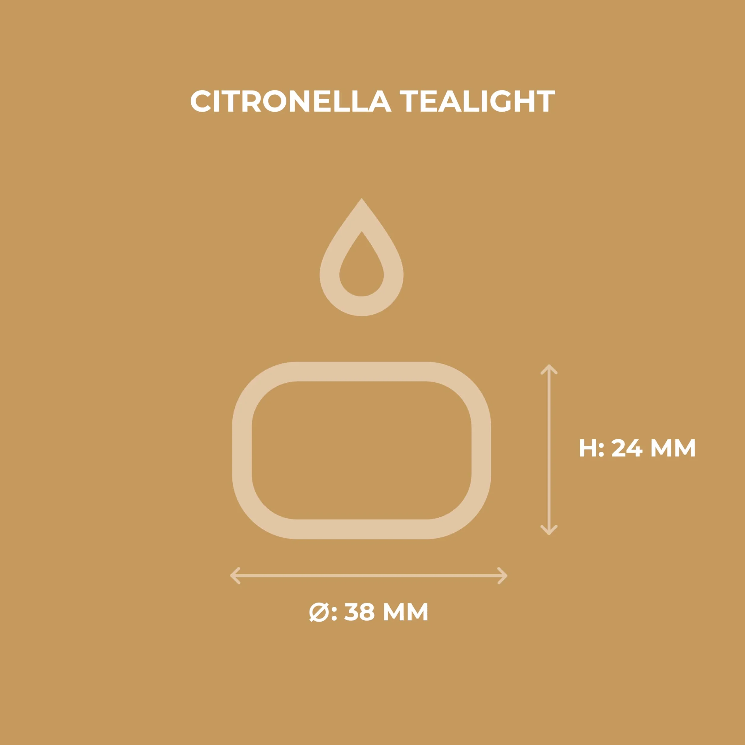 Horeca Candles Przezroczyste świece tealight Citronella - czas palenia 8 godzin, zestaw 50 zapachowych świec - oświetlenie zewnętrzne, balkon, piknik, kemping