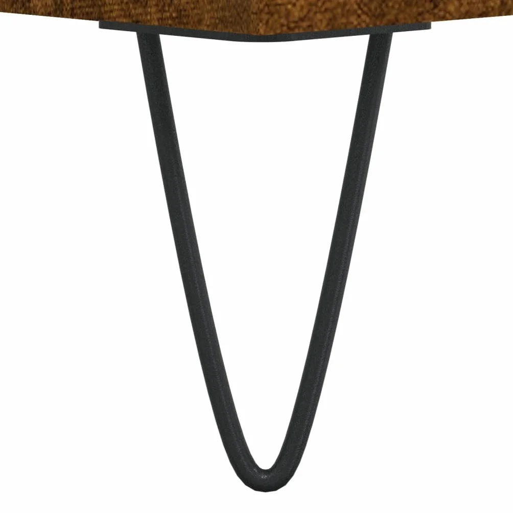 Szafa płytowa, dąb wędzony, 121 x 38 x 48 cm, materiał drewnopochodny ze stabilną płytą górną do gramofonów i elektroniki, przestronny regał na media i winyl, do salonu i kina domowego