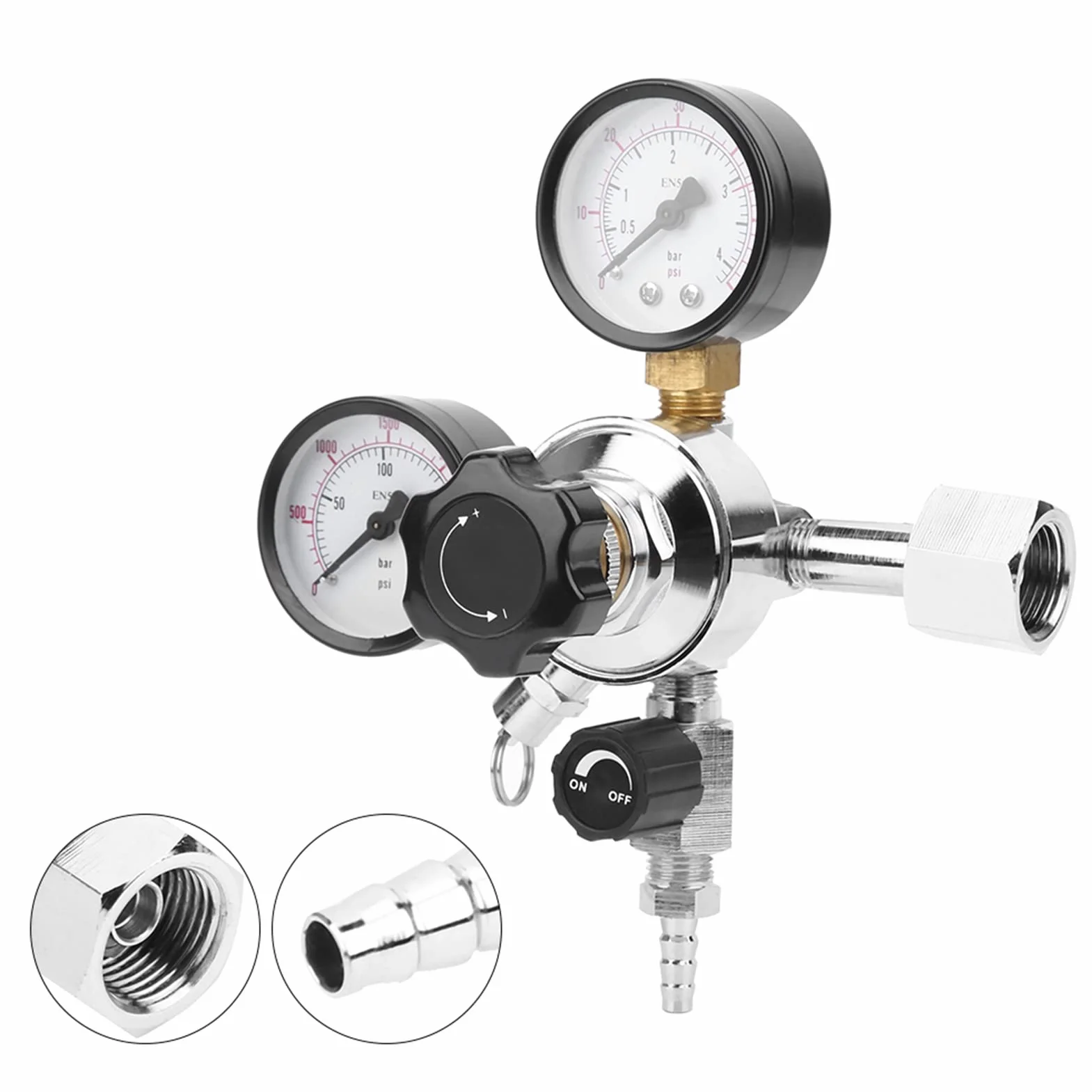 Adapter Keg Zbiornik Bezpieczeństwa Regulator Ciśnienia Co2 Piwo Beczka z Napojami Sodowymi Zawór Nadmiarowy Ciśnienie Domowe Warzenie Piwo Przewód Gazowy montaż W21.8 Ue Wtyczka