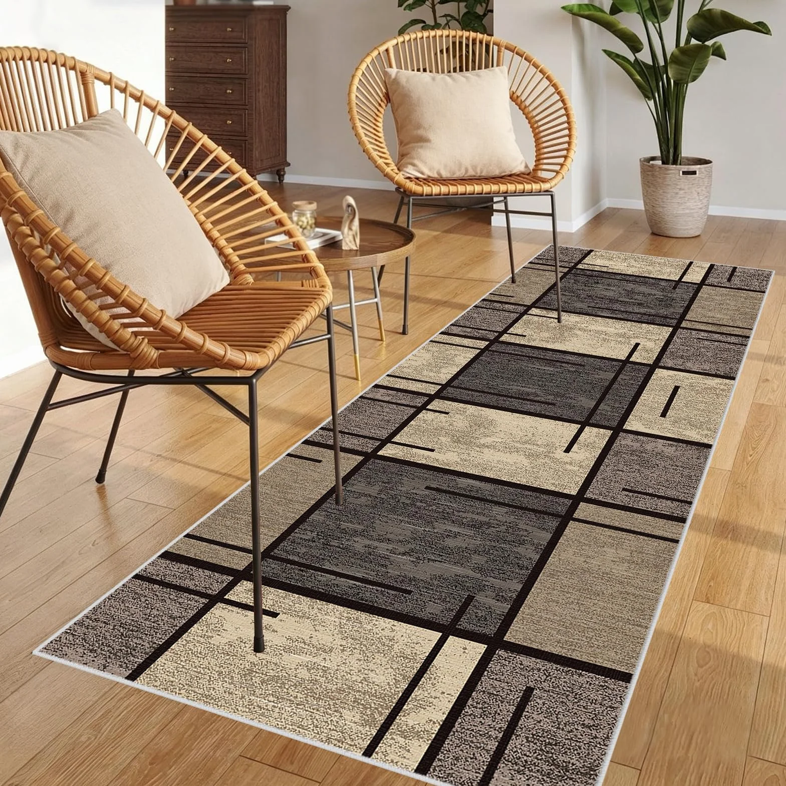 Dywany kuchenne, 50 x 400 cm, chodnik do przedpokoju, antypoślizgowy chodnik na korytarz, zmywalny, niskie runo, wycieraczka podłogowa, chłonny chodnik do przedpokoju, sypialni, łazienki, salonu