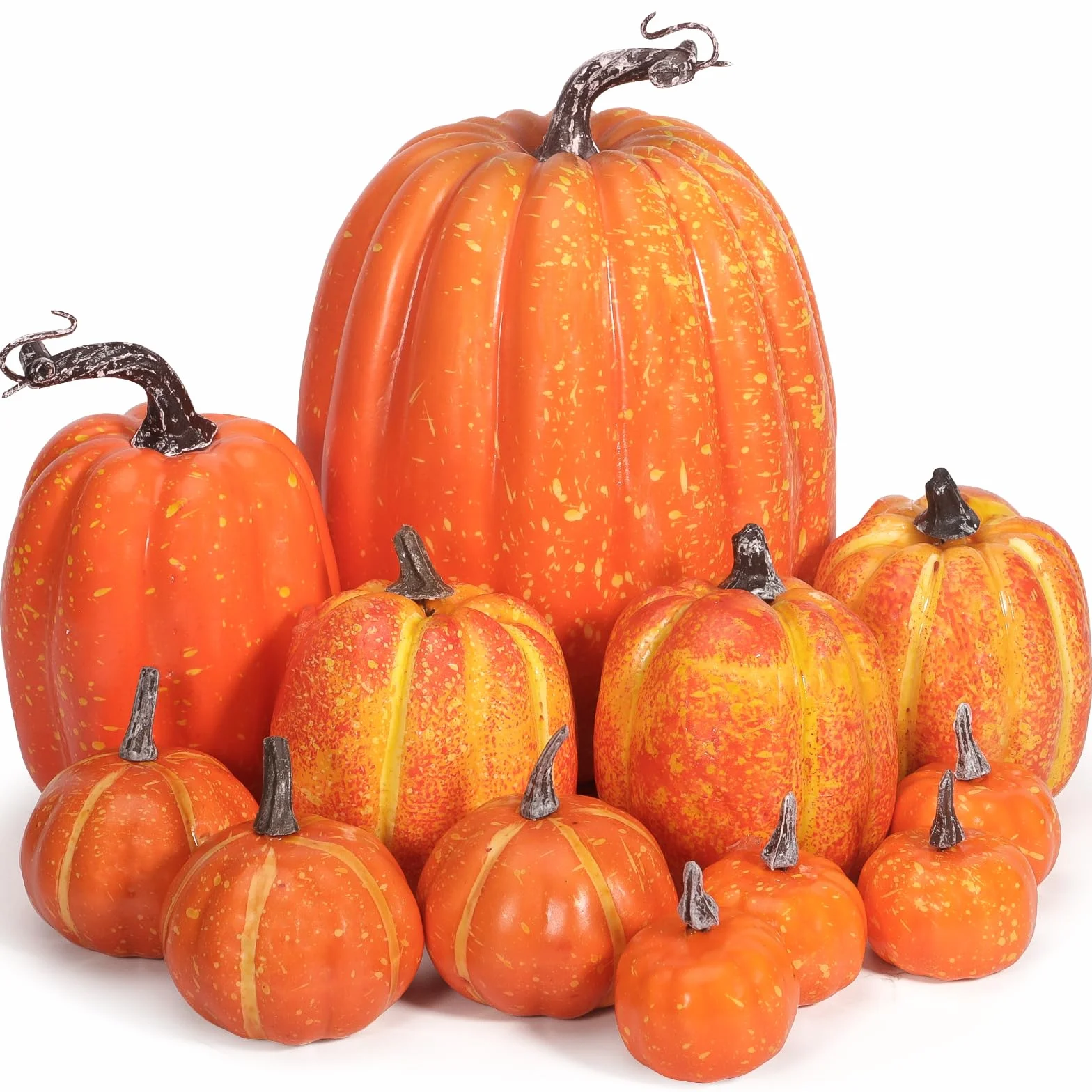 ZLPBAO 12 szt. sztucznych dyń, jesienne dynie na Święto Dziękczynienia, Halloween, Boże Narodzenie lub jesienną dekorację