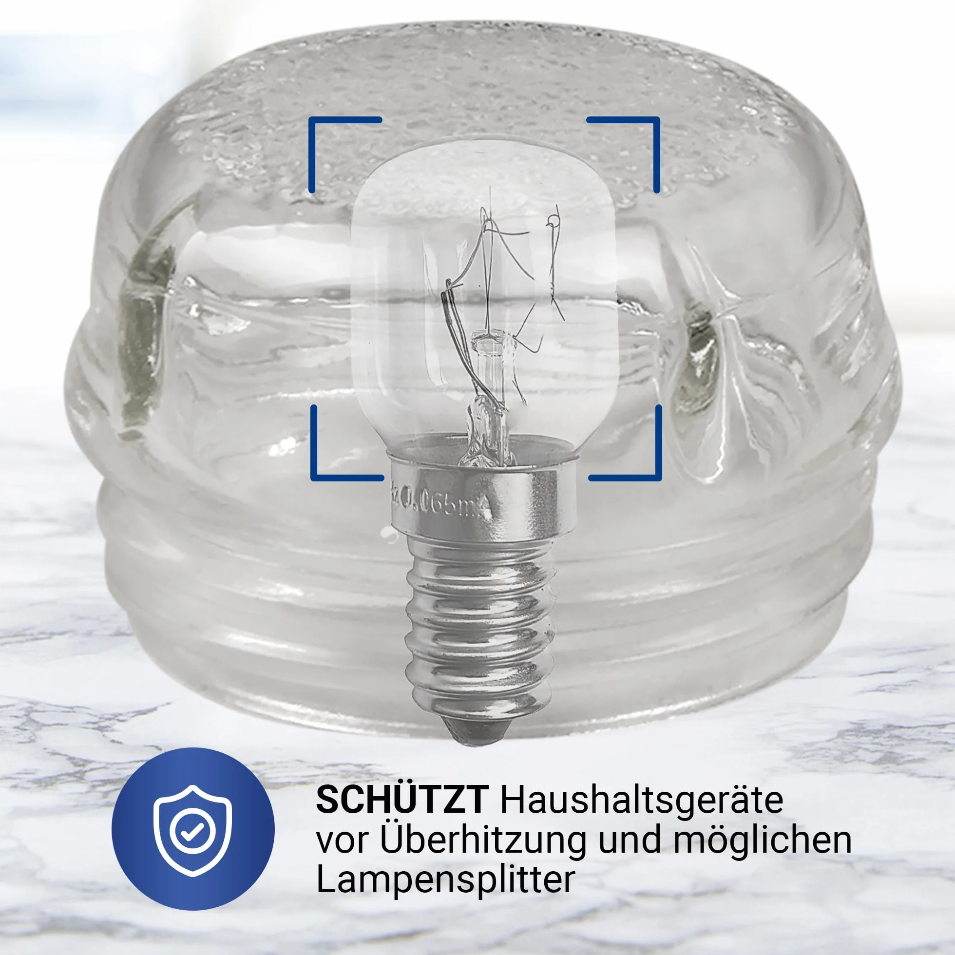 VIOKS Szklana lampa kopuła 68 mm Ø zamiennik do Bosch Siеmens 00647309 647309 osłona lampy - szklana osłona lampy piekarnika - szklana pokrywa lampy piekarnika - szklana pokrywa do lampy piekarnika