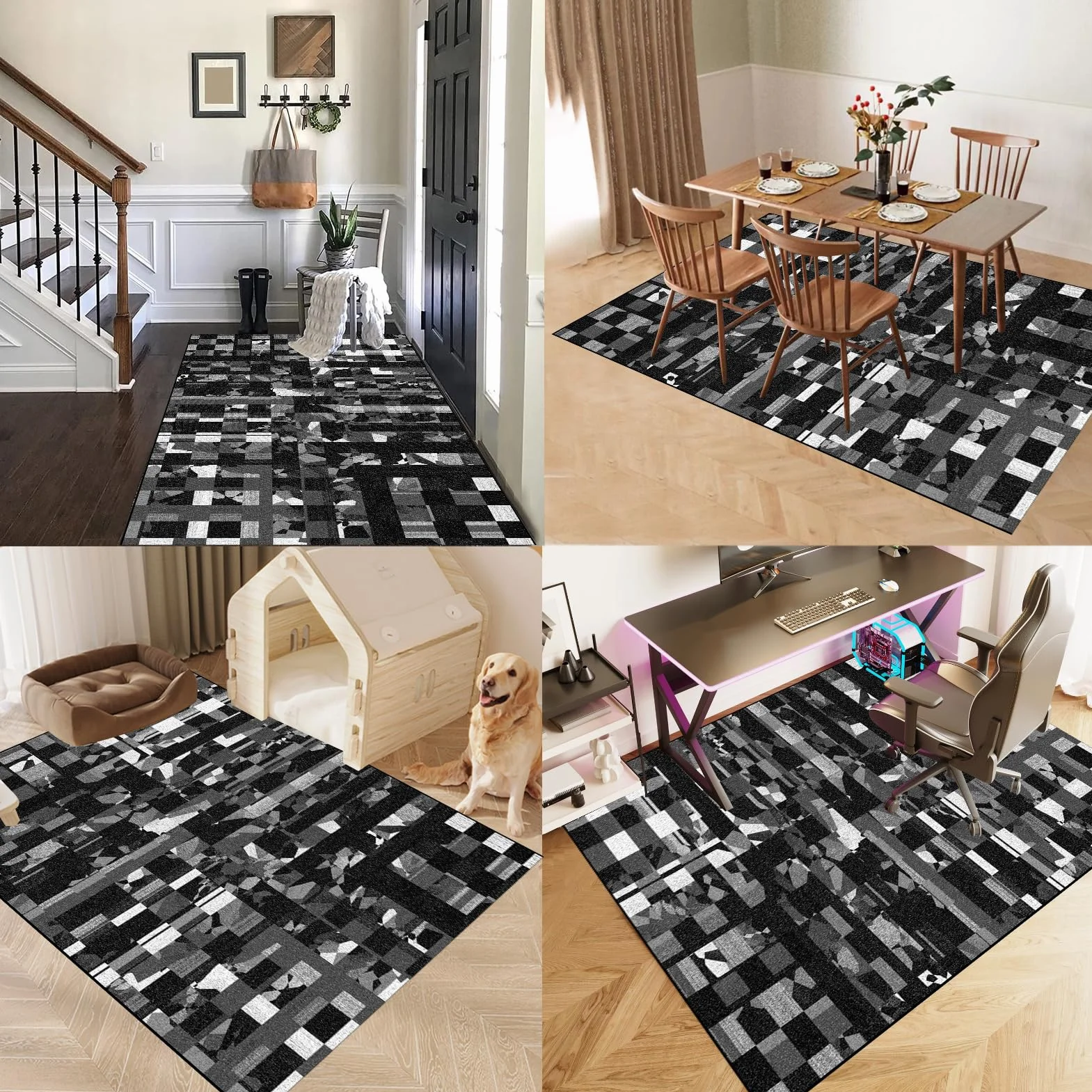 Dywan Krzesło Gamingowe, Ochraniacz Podłogi Wózki Inwalidzkie Biuro, Mata Ochronna Na Podłogi, Antypoślizgowa Mata Do Komputera Do Gier Podłogowych 110 x 160 cm