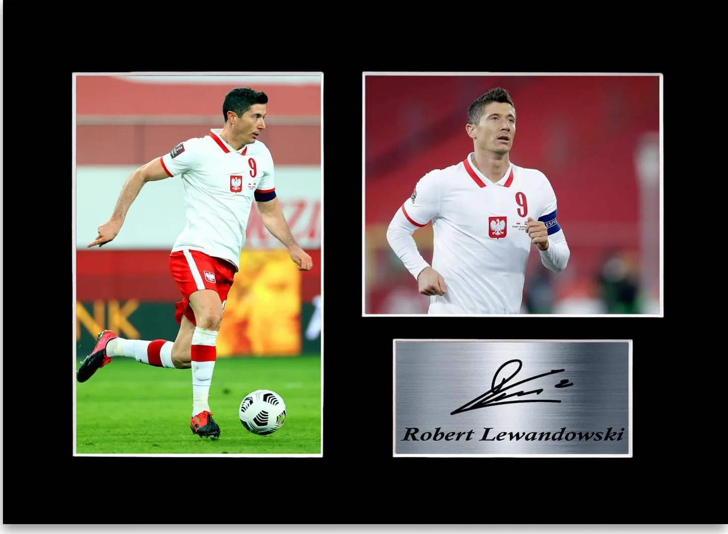 Robert Lewandowski polski gracz A4 drukowany autograf zdjęcie