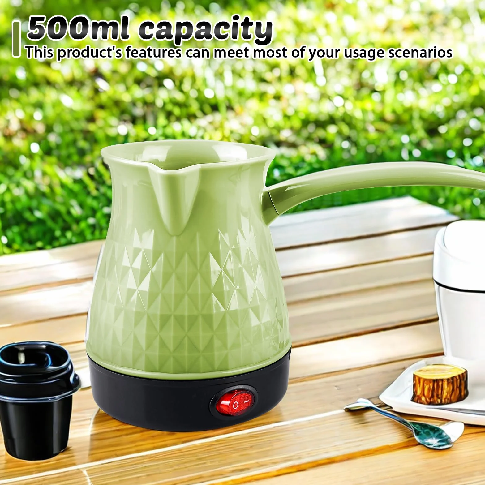 Elektryczny dzbanek do kawy, 500 ml, elektryczny turecki ekspres do kawy, 220 V, indukcyjny, turecki ekspres do kawy, do domu, biura, podróży (A)