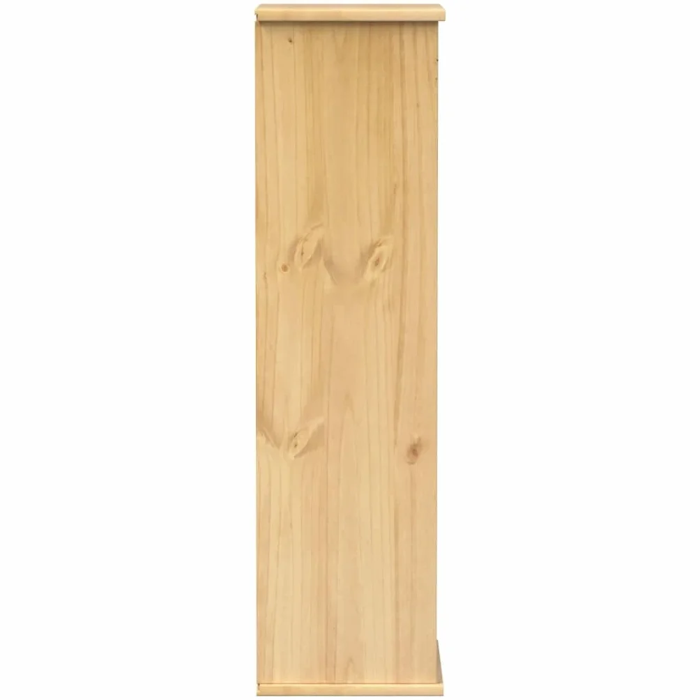 Générique Szafka na płyty CD 40 x 30 x 110 cm z litego drewna sosnowego, szafka do przechowywania płyt CD z szufladą i otwartymi przegródkami na DVD, wielofunkcyjna półka do biura lub sypialni