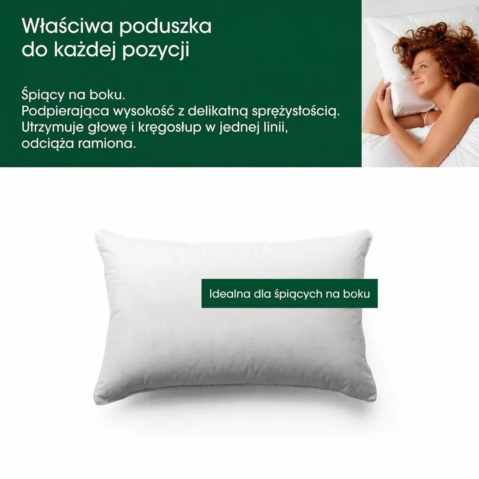 Premium de Luxe Poduszka Puchowa 60 x 70 cm - Made in Germany, 100% Bawełna, 3-Komorowa, Dla Alergików