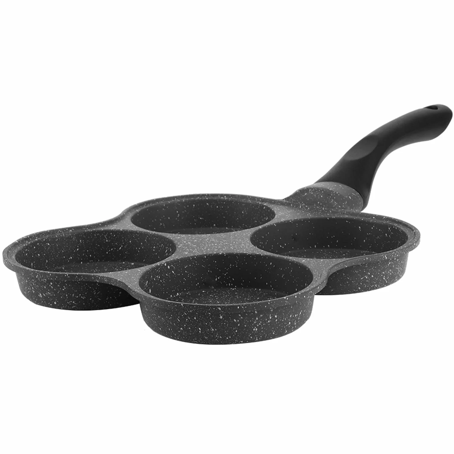Naleśnik Patelnia do jajek, nieprzywierający Aluminiowy 4-otworowy Naleśnik Omlet Patelnia do jajek Rondel Maszyna śniadaniowa Przybory kuchenne