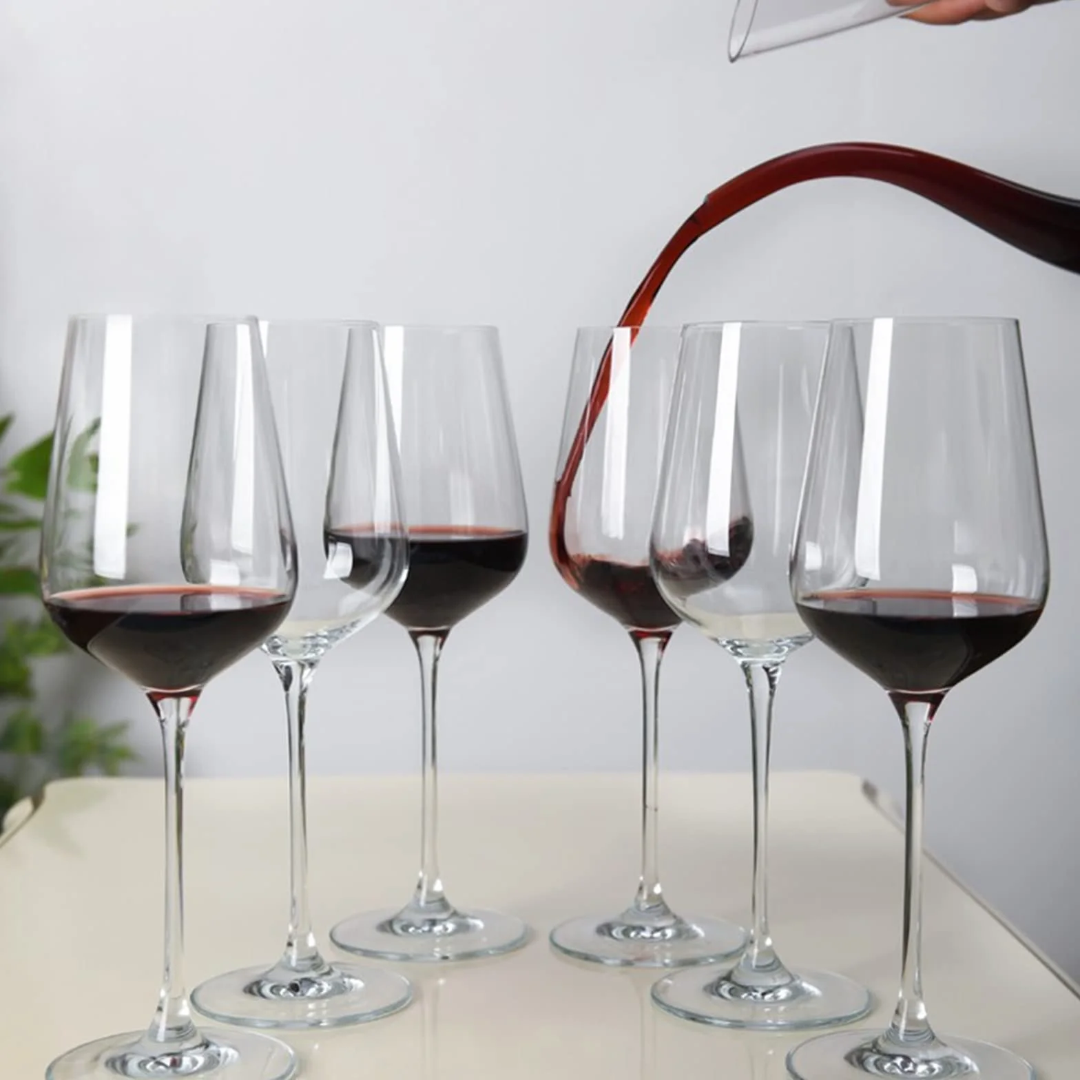 Szklane karafki do wina, kryształowa butelka 1500 ml, zestaw do szampana i brandy, dekoracja domowego baru, odporna na ciepło i wstrząsy
