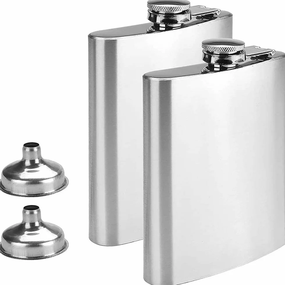 LATRAT 2 x piersiówka i lejek, 8 oz.227 ml, outdoorowa piersiówka na wędrówki, wesele, kemping, wspinaczkę, piknik