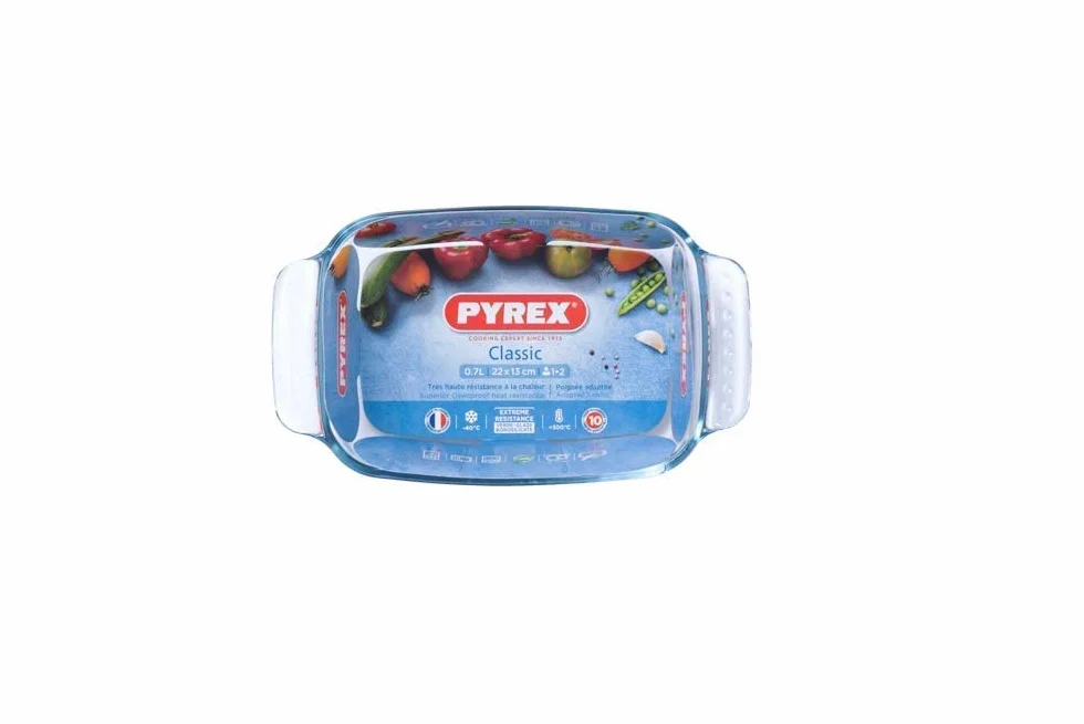 Pyrex Classic Naczynie Żaroodporne, Szkło, Przezroczysty, 22 x 13 x 5 cm