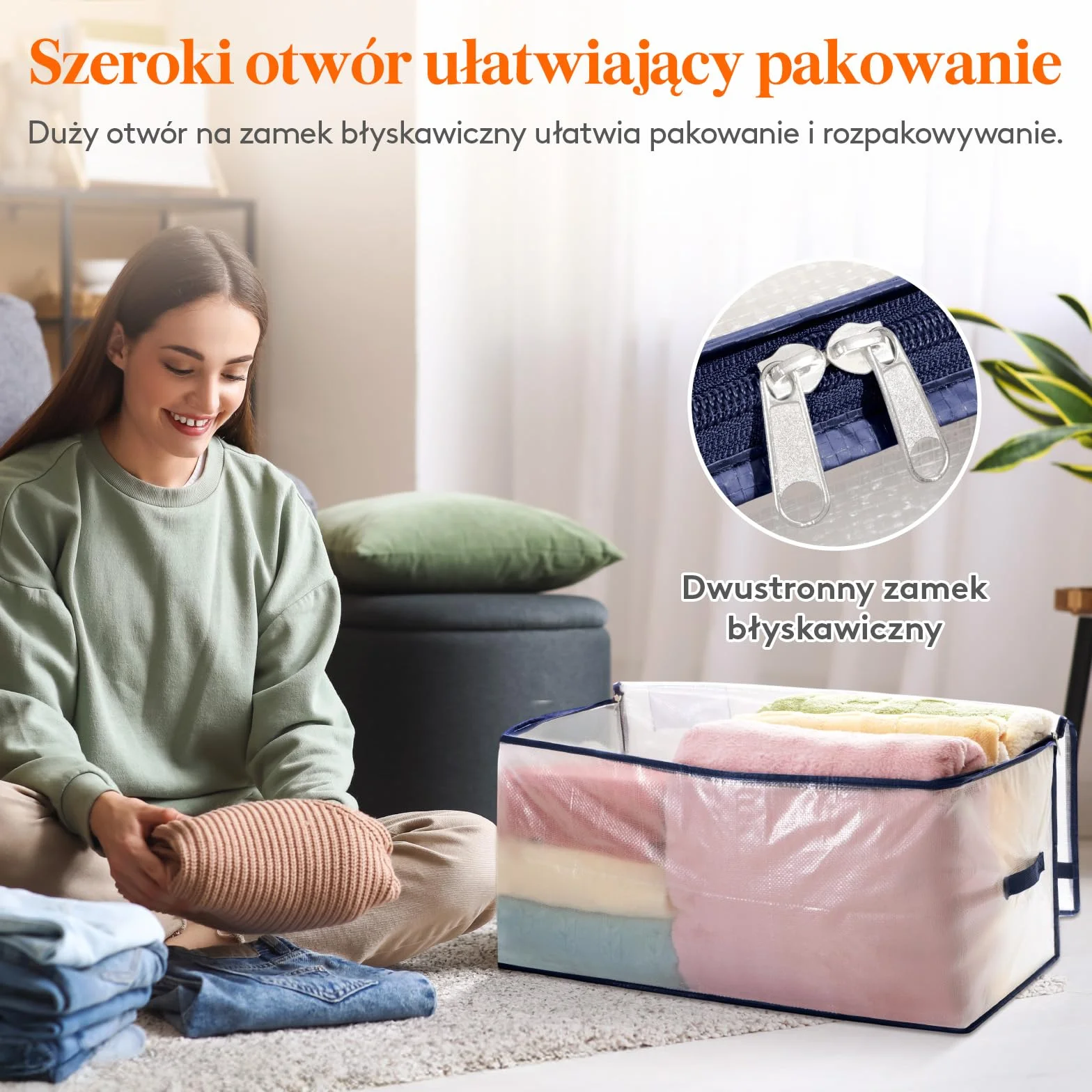 Lifewit 8 sztuk 90 l toreb do przeprowadzki z uchwytem, torba do przechowywania kołder, duża torba z zamkiem błyskawicznym, do przechowywania pościeli, torba transportowa, torba na ubrania,