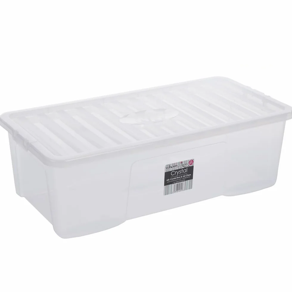 3 x pudełko przechowywania pokrywką 62L 80x40x25cm przezroczyste można
