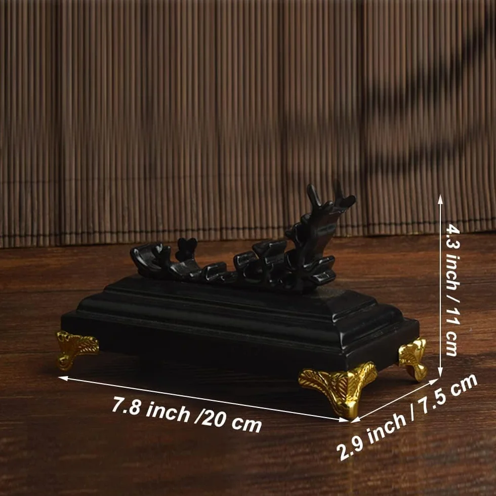 Feng Shui Złota Statua Ruyi Chińskie Berło Władzy Rzemiosło Wystrój Domu Żywica Maskotka Ruyi Ornament Urok Dobrobytu Rzeźba Szczęśliwe Ozdoby Prezenty Na Parapetówkę