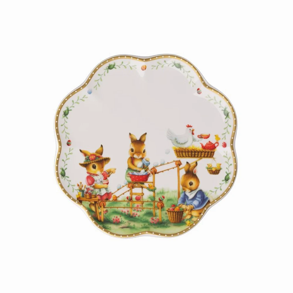 Villeroy & Boch – Annual Easter Edition talerz 2026 kolorowy, talerz wielkanocny z porcelany Premium z akcentami w złotym kol., dekoracja, limit. przedmiot kolekcj.