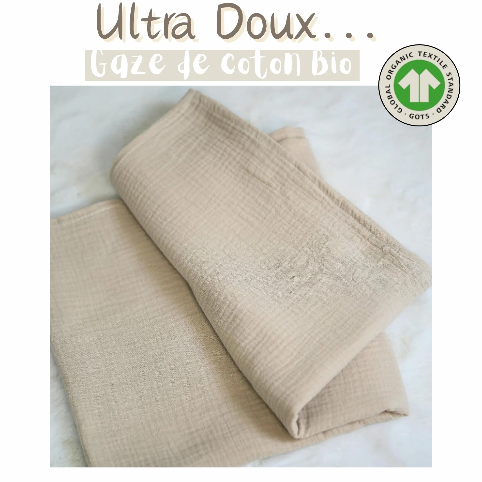 Lange dla niemowląt 120 x 120 cm - 100% bardzo miękka organiczna gaza bawełniana - lekka, oddychająca i łatwa do prania - pomysł na prezent z okazji narodzin dziecka.