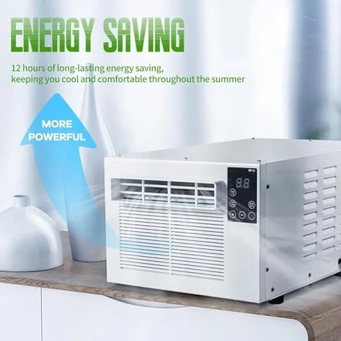 Przenośny klimatyzator, namiot przeciw komarom | Chłodzenie sprężarki, bez instalacji, mała moc 280 W, zdalne sterowanie, osuszacz, do namiotu kempingowego