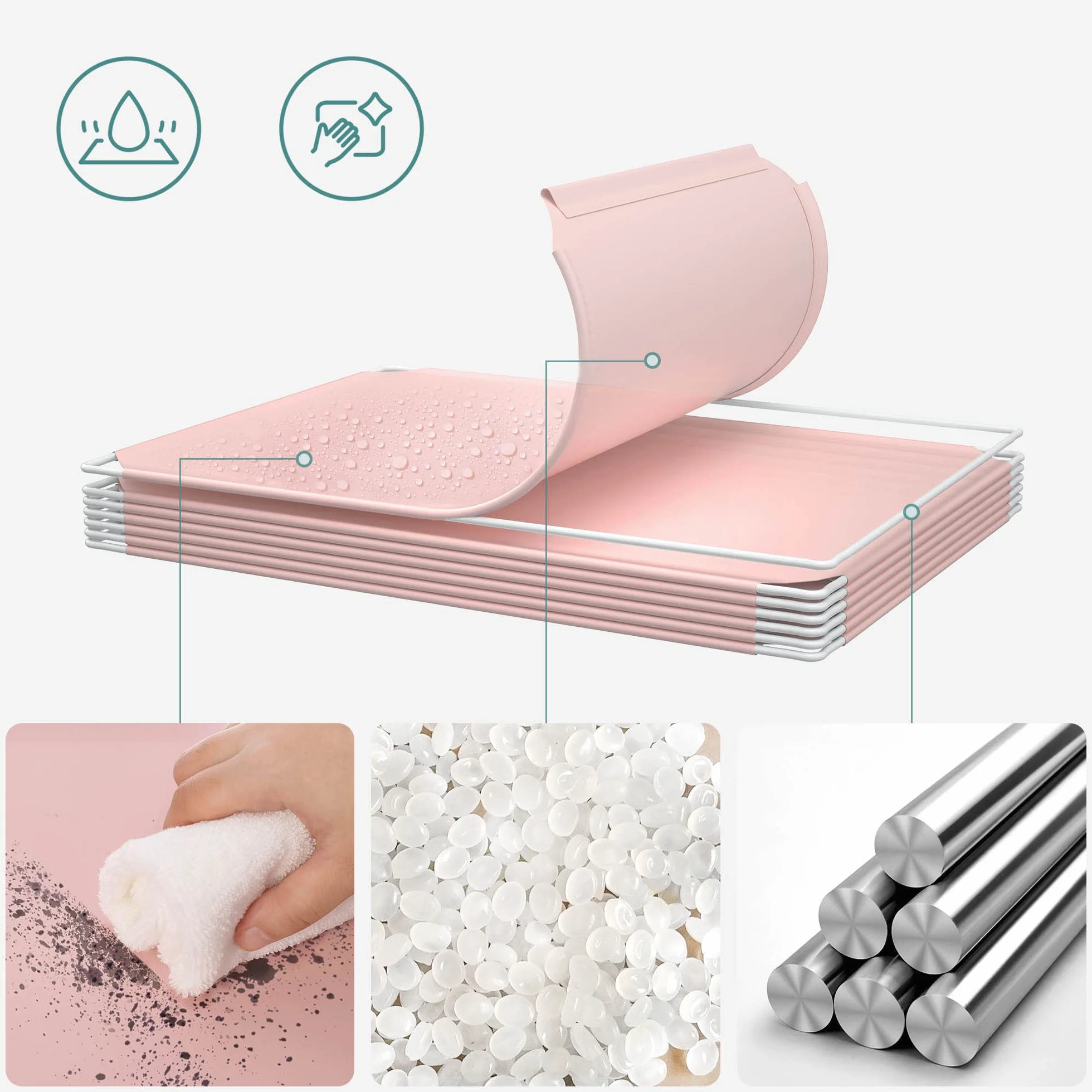 SONGMICS LPC906P01 System regałowy z 16 kostkami, szafa do przechowywania dla dzieci, szafa na ubrania i buty z drzwiami, z tworzywa sztucznego, regał wtykowy, uniwersalny, 123 x 31 x 123 cm, różowy