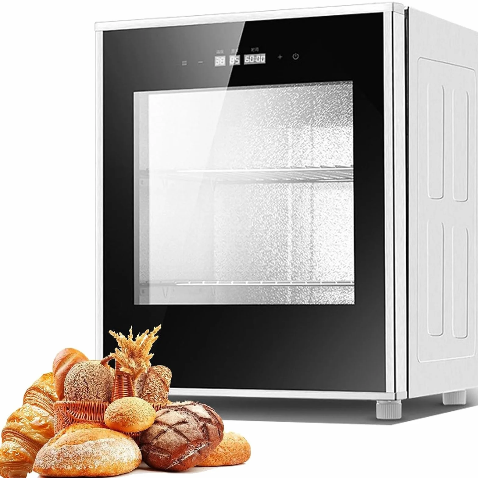 Elektryczna podgrzewana chłodziarka do chleba, komercyjna szafka na ciasto 40 l z regulacją temperatury, 260 W, maszyna do fermentacji ciasta kuchennego i jogurtu, do produkcji chleba, jogurtu, wina