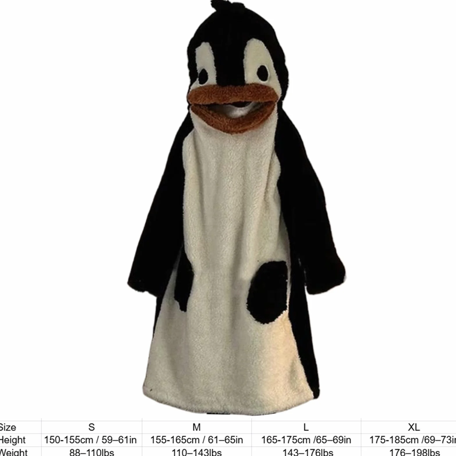 Pingwin Onesie dla Dorosłych Miękka Piżama Zwierzęca do Spania | Kostium Pingwin dla Dorosłych Do Domu, Salonu, Łazienki, Halloween, Codziennego Noszenia, Imprez, Festiwali, Podróży